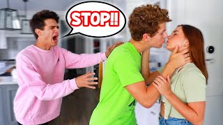 KISSING MY BEST FRIENDS CRUSH PRANK [upl. by Roobbie]