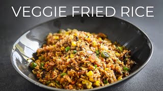 Vegetable Fried Rice Recipe  EASY Vegetarian Chinese dinner idea [upl. by Honoria345]