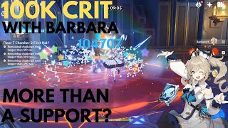 CRITTING OVER 100K WITH CRAZY DPS BARBARA BUILD Showcase amp Guide  Genshin Impact [upl. by Sakul]