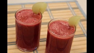 Beetroot and Carrot Breakfast Juice  Sanjeev Kapoor Khazana [upl. by Egwin]