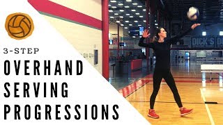 Teach How To Serve A Volleyball  Volleyball Overhand Serving Progressions [upl. by Enileve]