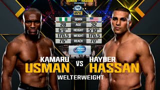 UFC Debut Kamaru Usman vs Hayder Hassan  Free Fight [upl. by Nanci]