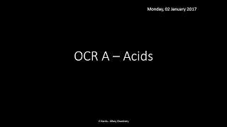 OCR A 214 Acids REVISION [upl. by Mazel544]