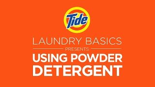 Tide Powder  Laundry Tips How to Use Powder Detergent [upl. by Leafar695]