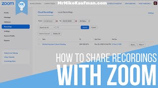 How to Share Recorded Zoom Videos [upl. by Idnem367]