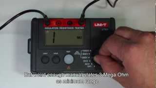 Mini Review UNIT UT501 Insulation tester 1000V [upl. by Anoid]