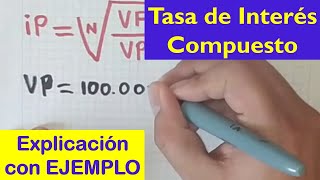 Como calcular la TASA de interés INTERÉS COMPUESTO [upl. by Tra]