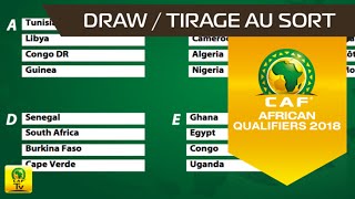 Tirage au sort Coupe du Monde de la FIFA 2018  Qualifications Zone Afrique [upl. by Thomey]