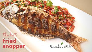 Crispy Fried Red Snapper Fish  how to fry whole red snapper fish [upl. by Vikki]