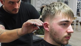 Straight Textured Fringe Haircut For Men  2019 Hairstyle [upl. by Tanya]