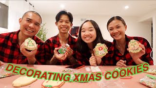 DECORATING CHRISTMAS COOKIES Vlogmas Day 20  Nicole Laeno [upl. by Anilra]