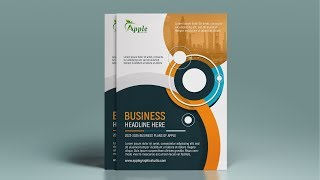 Professional A4 Flyer Design  Photoshop Tutorial [upl. by Nalyak]