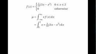 Continuous Random Variables Mean amp Variance [upl. by Atikihc]