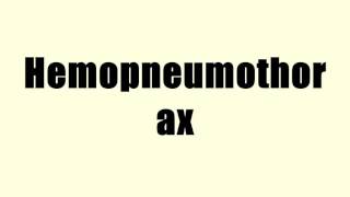 Hemopneumothorax [upl. by Suedaht]