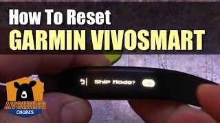 Garmin Vivosmart  How To Reset [upl. by Drofdarb126]