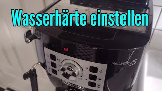 Delonghi Magnifica s Wasserhärte einstellen Härtegrad Wasser auswählen [upl. by Omle]