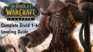 Druid Classic WoW leveling Guide  Class quests Macros Addons Mobility Stats [upl. by Anirres]