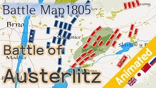 Battle Mapthe battle of Austerlitz1805 Napoleon war [upl. by Moscow]