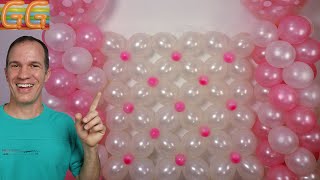 PARED DE GLOBOS  como hacer una pared de globos  decoracion con globos  GUSTAVO GG [upl. by Sterner]