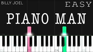 Billy Joel  Piano Man  EASY Piano Tutorial [upl. by Abigael]