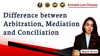 Arbitration  Mediation  Conciliation  Difference between Arbitration Mediation and Conciliation [upl. by Hannah]