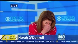 Norah ODonnell Sneezes While Talking To CBS13 [upl. by Mandych821]