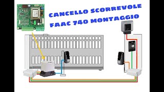 FAAC 740 CANCELLI SCORREVOLI FASI DI MONTAGGIO [upl. by Akkinahs]