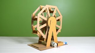 How to make a cardboard Ferris wheel powered by DC battery [upl. by Zetniuq142]