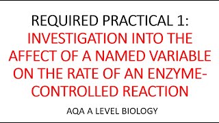 REQUIRED PRACTICAL 1 AS  AQA A LEVEL BIOLOGY [upl. by Debarath]