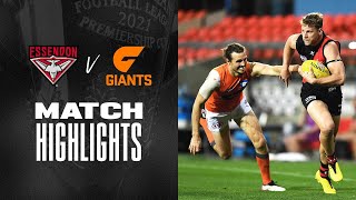 Essendon v GWS Giants Highlights  Round 19 2021  AFL [upl. by Lesko]