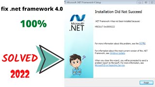 How to install Net Framework 4 on windows 7  net error in windows 7  Fix all version net error [upl. by Collin]