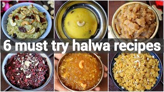 6 halwa recipes recipes for festival season  6 हलवा रेसिपी  halwa varieties for navratri [upl. by Ssilb]