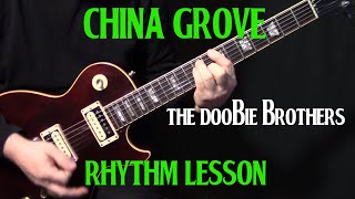 how to play quotChina Grovequot on guitar by the Doobie Brothers  electric guitar lesson  RHYTHM [upl. by Yanaj]