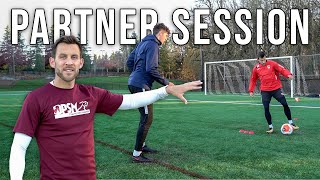 Full Partner Training Session  First Touch Passing Shooting [upl. by Catharine]