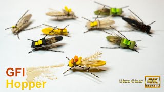 GFA Hopper  Foam Grasshopper Fly Indicator Fly  McFly Angler Dry Fly Tying Sessions [upl. by Adlemi]