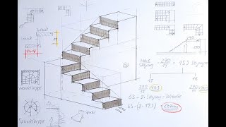 Treppen zeichnen amp berechnen mit M Staib [upl. by Enail]