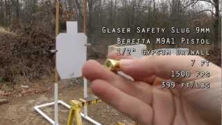 Glaser Silver Safety Slug 9mm Gel Test [upl. by Ettenirt192]