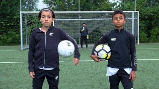 SHANE KLUIVERT vs RAYANE BOUNIDA  VOETBAL CHALLENGE [upl. by Ecirbaf56]