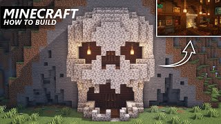 Minecraft How to Build a Skull Mountain Base  Mansion Interior  Survival House Tutorial [upl. by Xenia67]