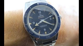 Omega Seamaster 300M Titanium Blue 23390412103001 Omega Watch Review [upl. by Ydniw927]