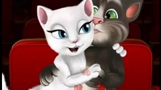 Talking Tom and Angela Cinema Kissing [upl. by Lenoel]