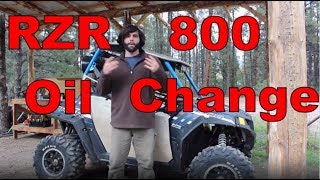 HowTo Change Polaris RZR 800 Oil and Filter [upl. by Eniron164]