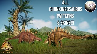 ALL CHUNGKINGOSAURUS SKINS SHOWCASE  Jurassic World Evolution 2 [upl. by Oler978]