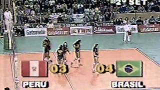 Voleibol Feminino  Sul Americano 1989  Final  Brasil x Peru [upl. by Irolav]