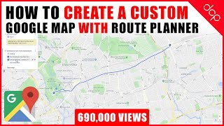 How to create a custom Google Map with Route Planner and Location Markers   Google Maps Tutorial [upl. by Eirahcaz]