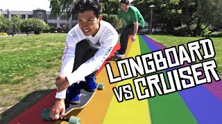 LONGBOARD VS CRUISER BOARD [upl. by Nisa]