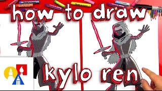 How To Draw Kylo Ren From Star Wars [upl. by Nnylirehs]