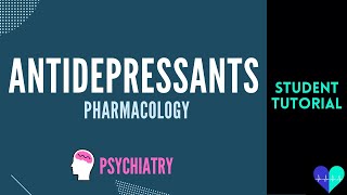 Antidepressants pharmacology  Medical Tutorial [upl. by Eirelav]