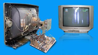 Restoration old TV and Repair old SONY Television Success [upl. by Yendis]