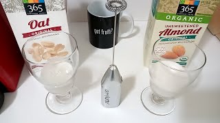 Oat Milk vs Almond Milk part 2 Frothing Test [upl. by Aridnere]